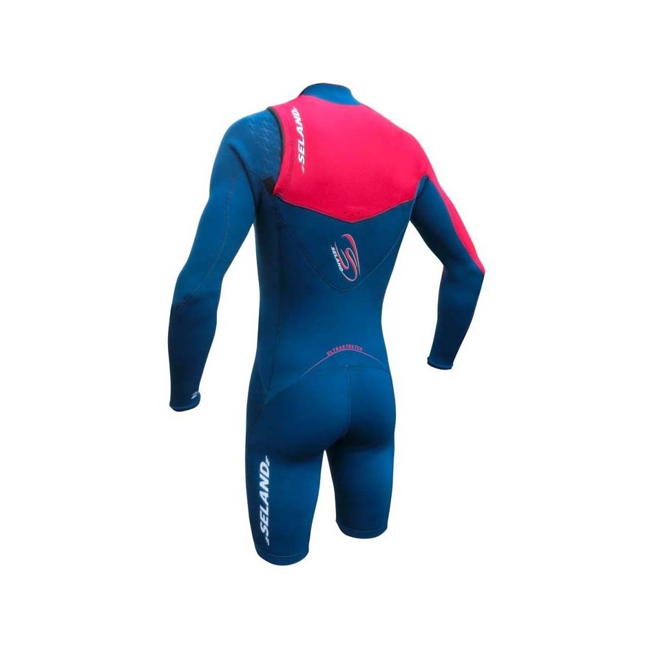 Traje de Neopreno corto hombre 2,5mm Isla Zafiro Rojo