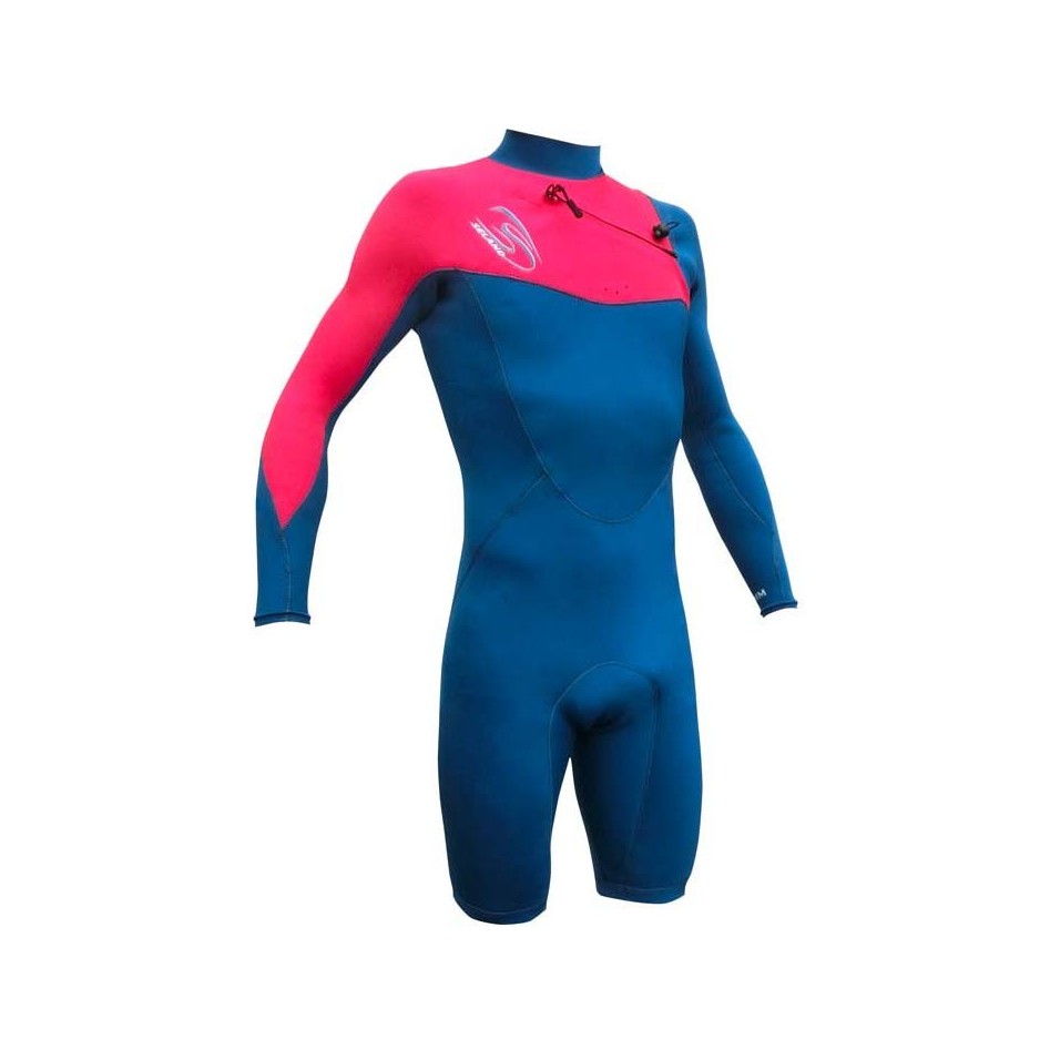 Traje de Neopreno corto hombre 2,5mm Isla Zafiro Rojo