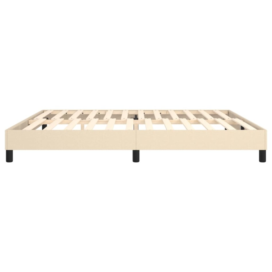 Estructura de cama box spring tela color crema 200x200