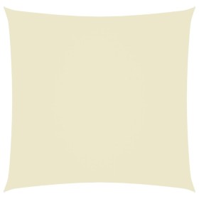 Toldo de vela cuadrado tela Oxford color crema 7x7