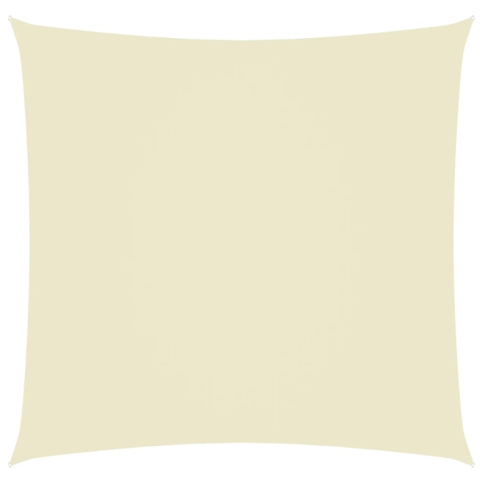 Toldo de vela cuadrado tela Oxford color crema 7x7