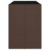 Mesa alta bar superficie vidrio ratán PE marrón 185x80x110