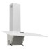 Campana extractora pared acero y vidrio templado blanco 90