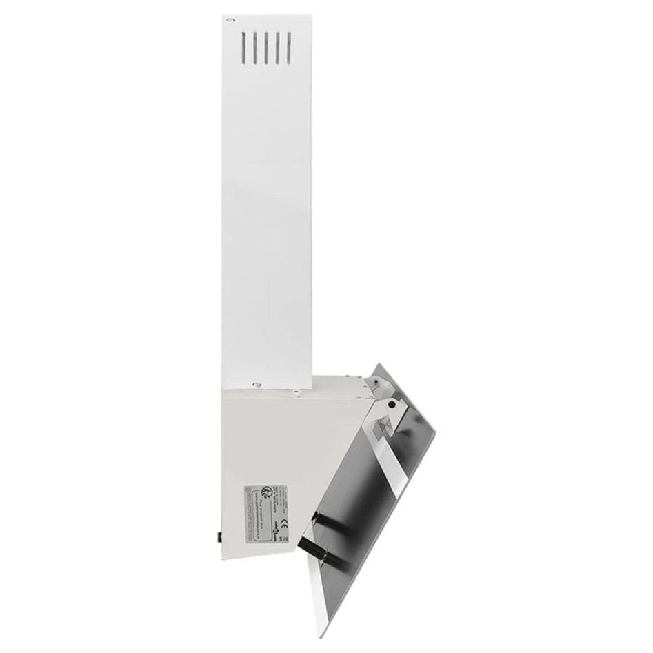 Campana extractora pared acero y vidrio templado blanco 90