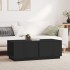 Mesa de centro de madera maciza de pino negro 110x50x40