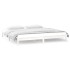 Estructura de cama con LED madera maciza blanca 120x200