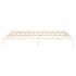 Estructura de cama con LED madera maciza blanca 120x200