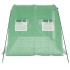 Invernadero con estructura de acero verde 8 m² 4x2x2