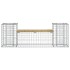Banco jardín con gaviones madera pino impregnada 183x41x60,5