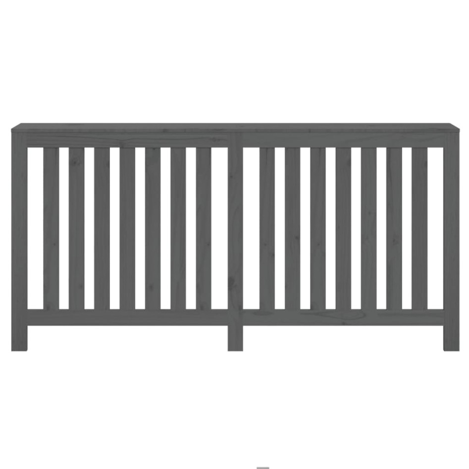 Cubierta de radiador madera maciza de pino gris 169x19x84