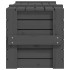 Caja de almacenaje madera maciza de pino gris 91x40,5x42