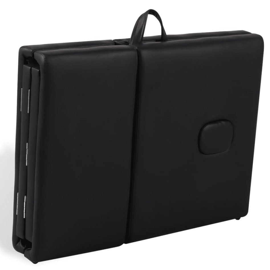 Camilla de masaje plegable 4 zonas estructura de madera