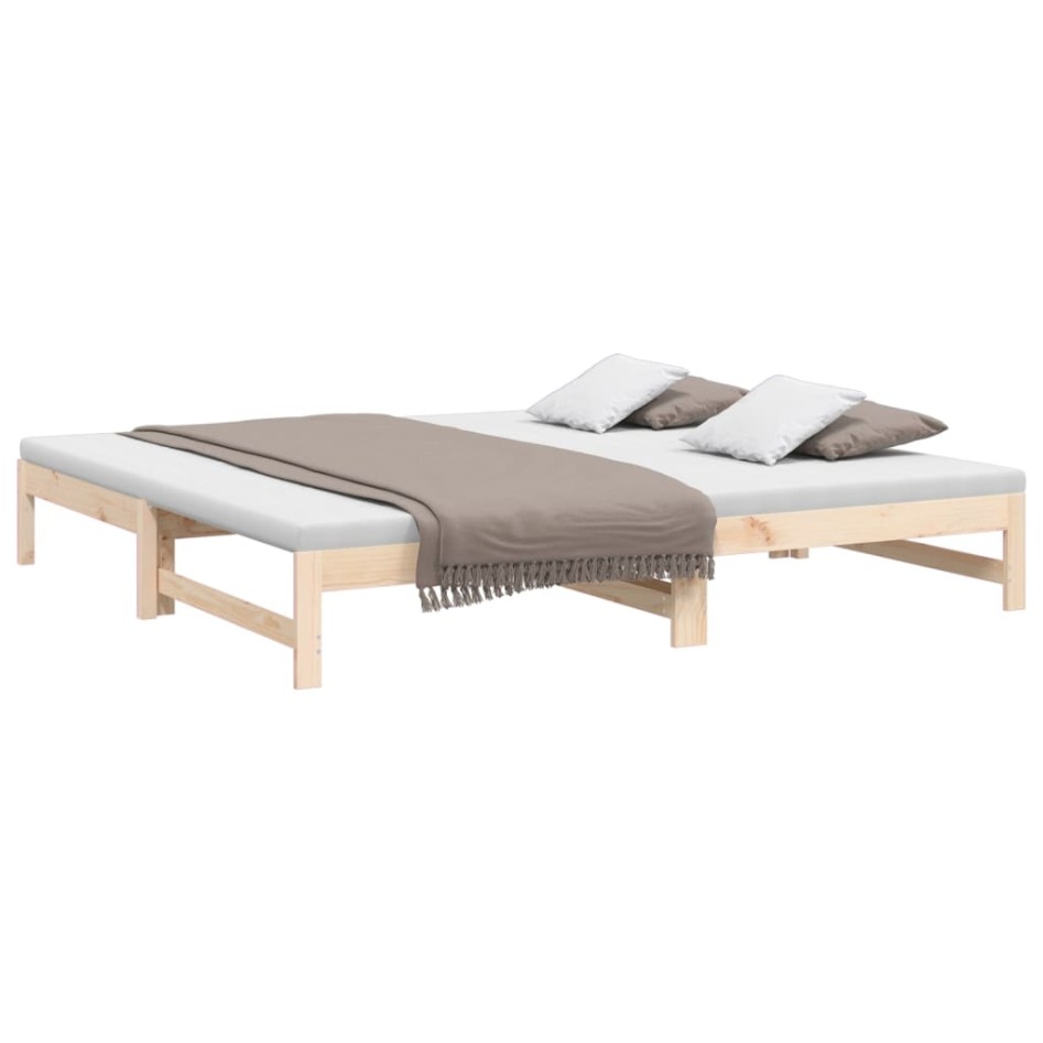 Sofá cama extraíble madera maciza de pino 2x(100x200)