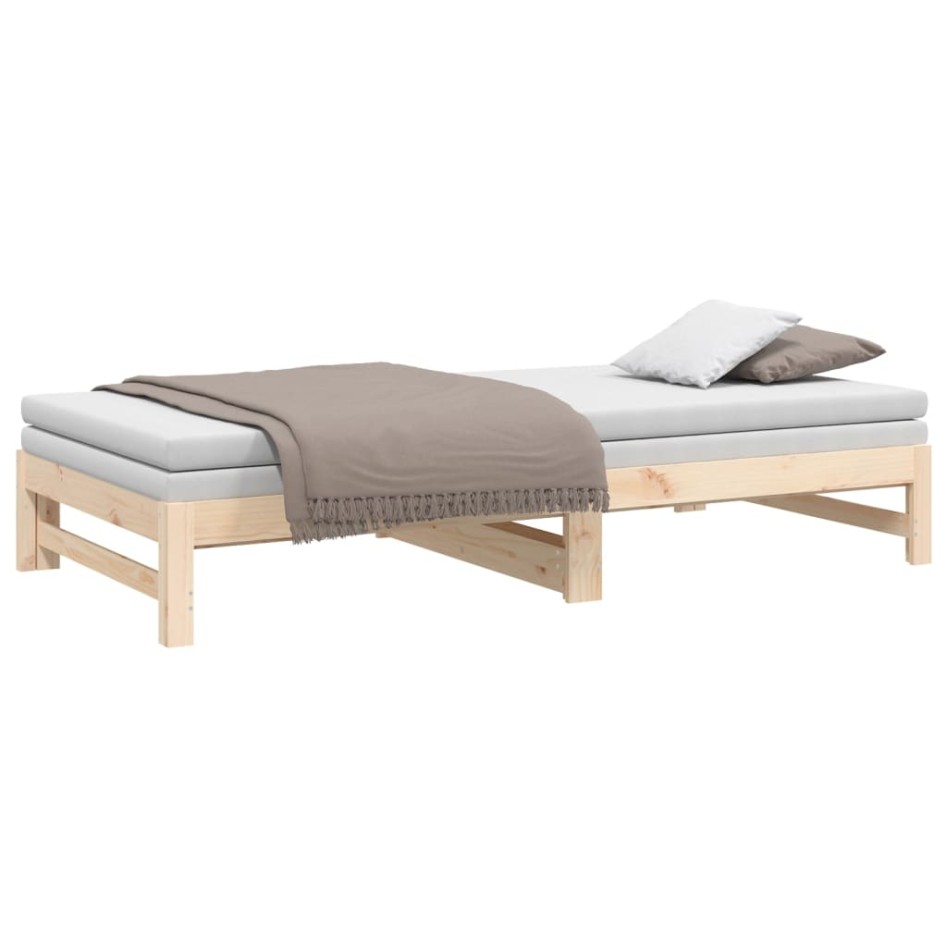Sofá cama extraíble madera maciza de pino 2x(100x200)