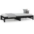 Sofá cama extraíble madera maciza de pino negro 2x(90x190)