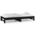 Sofá cama extraíble madera maciza de pino negro 2x(90x190)