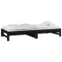 Sofá cama extraíble madera maciza de pino negro 2x(90x190)