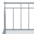Estructura de cama de metal gris 90x200