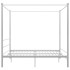 Estructura de cama con dosel metal blanco 200x200