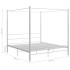 Estructura de cama con dosel metal blanco 200x200