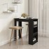 Mesa bar estante almacenaje contrachapada negro 102x50x103,5