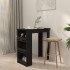 Mesa bar estante almacenaje contrachapada negro 102x50x103,5