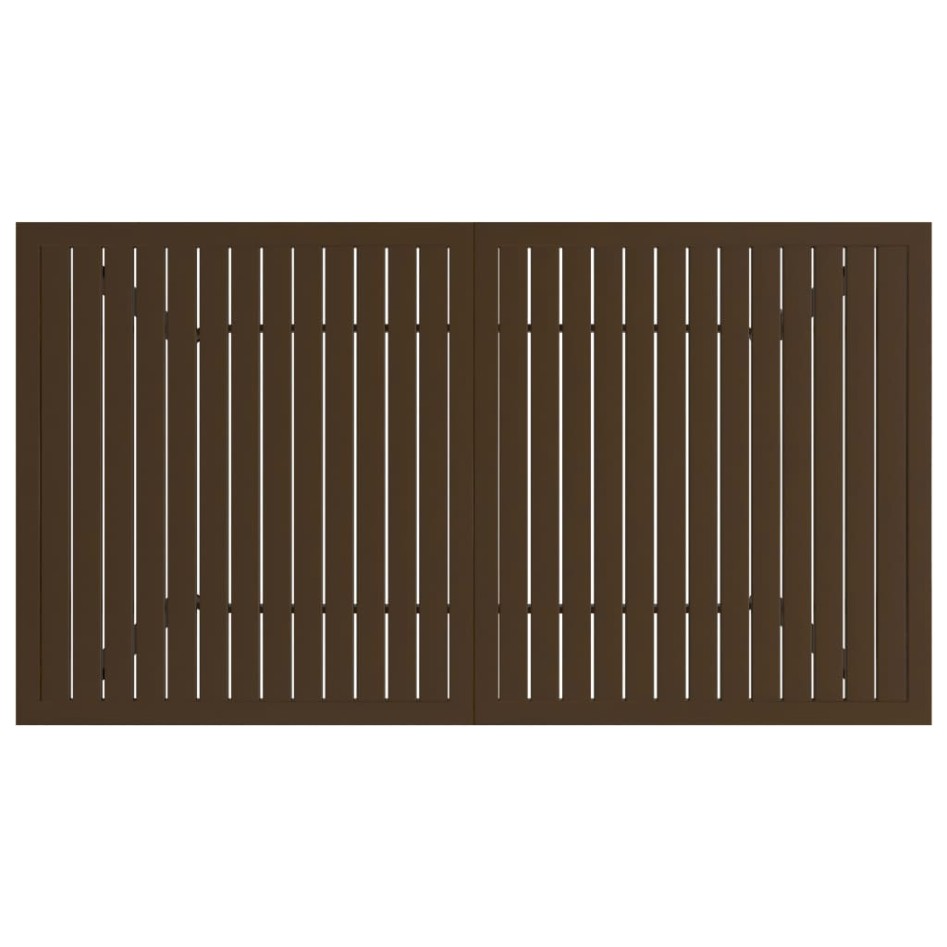 Mesa de jardín de acero marrón 140x80x72
