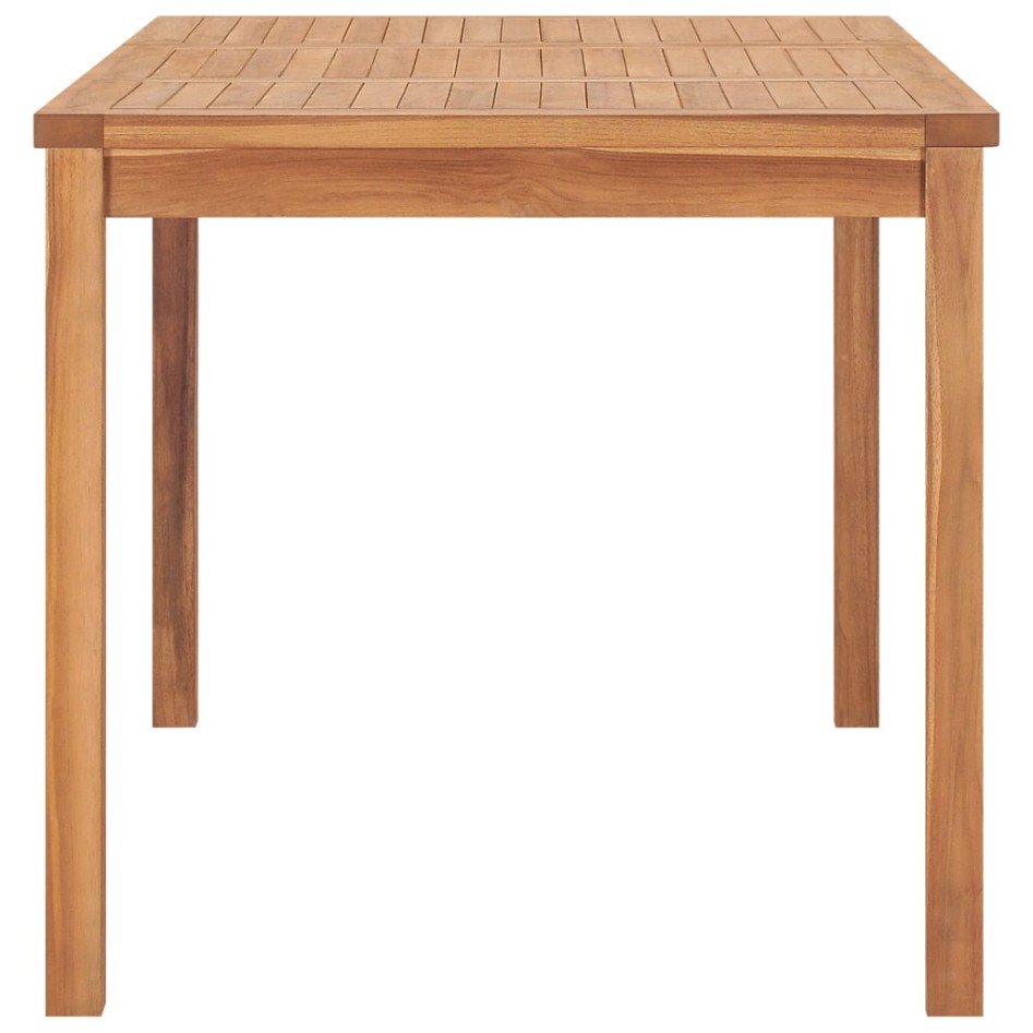 Mesa de comedor de jardín madera maciza de teca 140x80x77