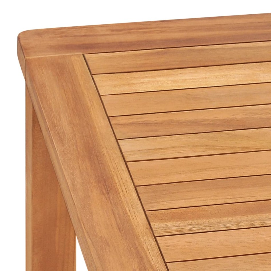 Mesa de comedor de jardín madera maciza de teca 140x80x77