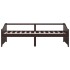 Sofá cama 3 plazas madera maciza pino marrón oscuro 90x200