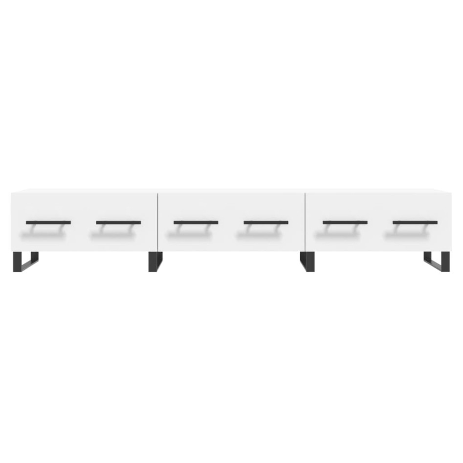 Mueble de TV madera de ingeniería blanco 150x36x30