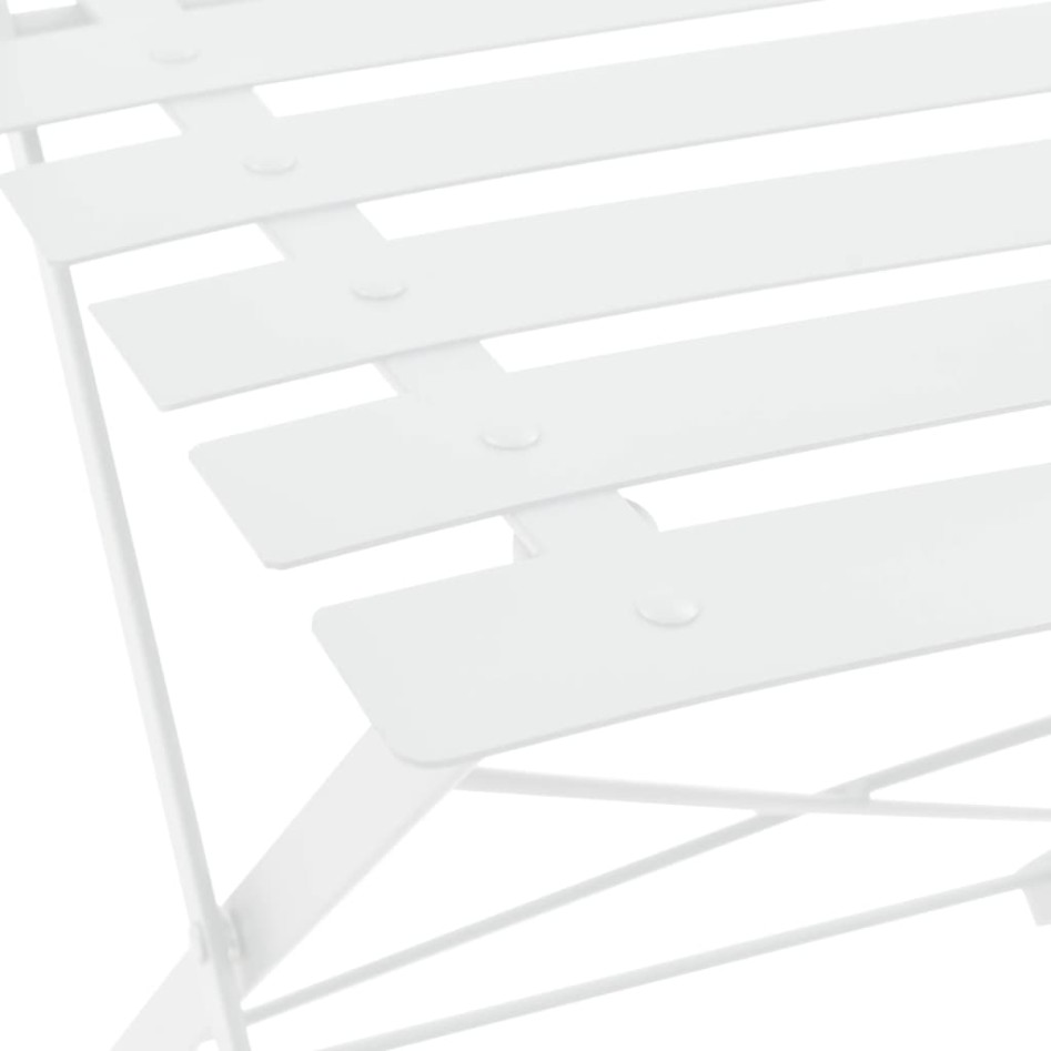 Mesa y sillas bistró de jardín 3 piezas acero