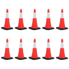 Conos de tráfico reflectantes con base pesada 10 uds 75