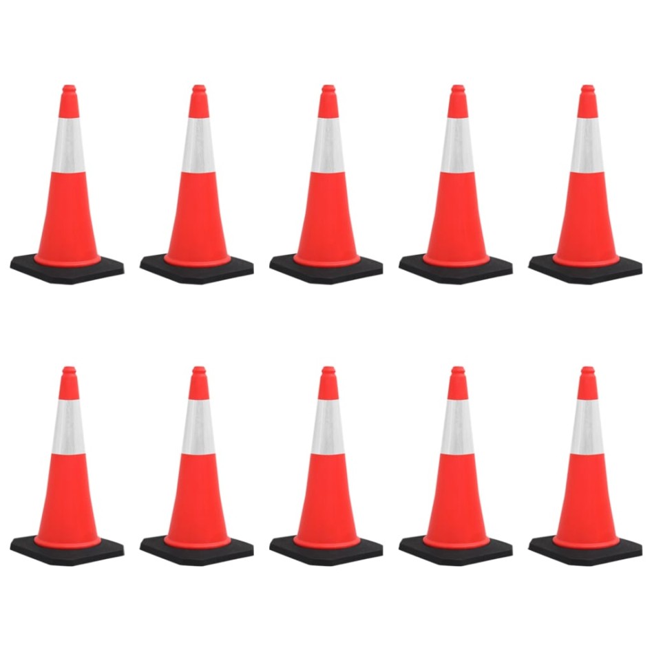 Conos de tráfico reflectantes con base pesada 10 uds 75