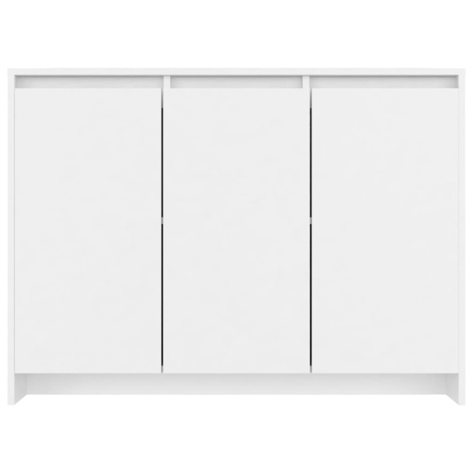 Aparador de madera contrachapada blanco 102x33x75