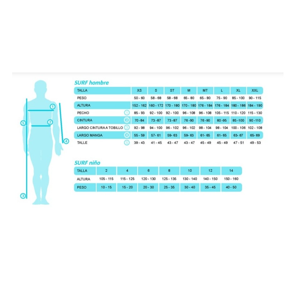 Traje de Neopreno largo hombre 5/4/3mm Valtic Negro