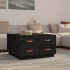 Mesa de centro de madera maciza de pino negro 80x80x45