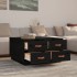 Mesa de centro de madera maciza de pino negro 80x80x45