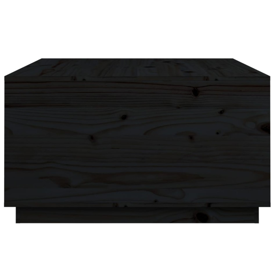 Mesa de centro de madera maciza de pino negro 80x80x45