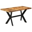 Mesa de comedor madera maciza de mango sin tratar 140x70x75 cm