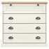 Cómoda VIGO madera maciza pino blanco 80x40x76