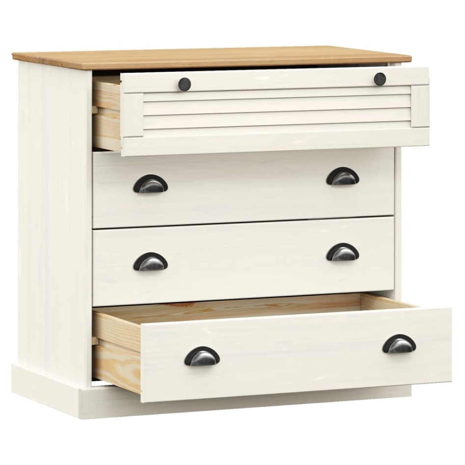 Cómoda VIGO madera maciza pino blanco 80x40x76