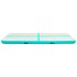 Esterilla inflable de gimnasia y bomba PVC verde 400x100x15