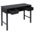 Escritorio de madera maciza de Paulownia negro 108x45x76