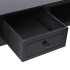 Escritorio de madera maciza de Paulownia negro 108x45x76