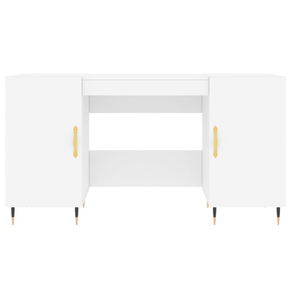 Escritorio madera de ingeniería blanco 140x50x75