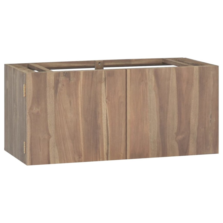 Armario de baño de pared madera maciza de teca 90x39x40