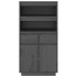 Aparador alto de madera maciza de pino gris 60x40x116,5