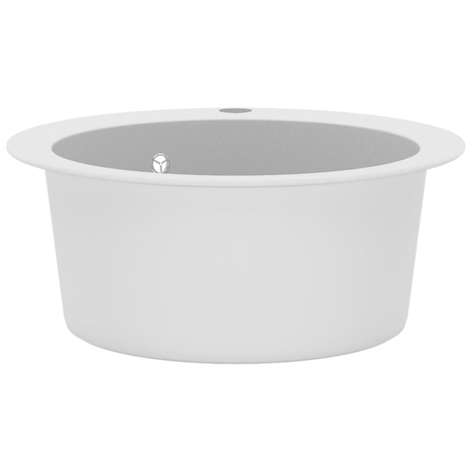 Fregadero de cocina de granito con un seno redondo