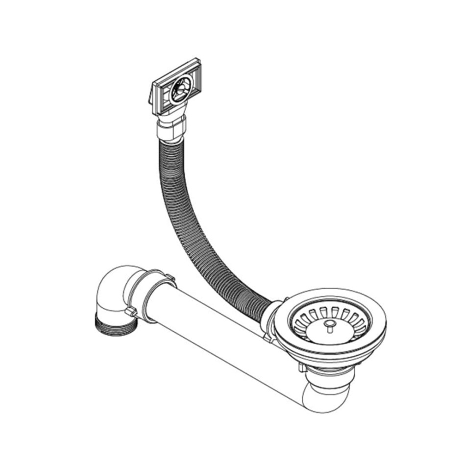 Fregadero de cocina de granito con un seno redondo